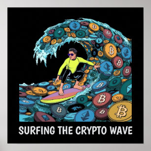 Póster Surfing Crypto
