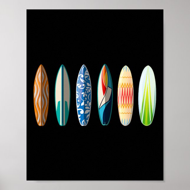Póster Surfing de tabla de surf (Frente)