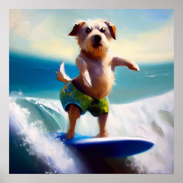 Póster Surfing Dog (Frente)