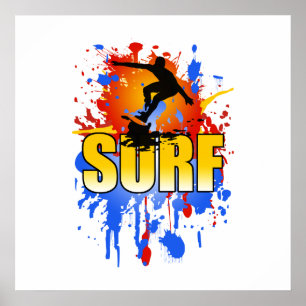 Póster surfing fijar