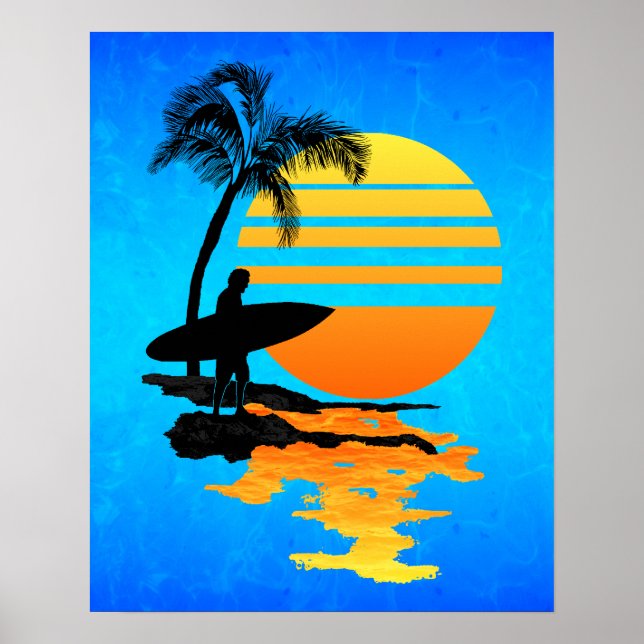 Póster Surfing Sunrise (Frente)