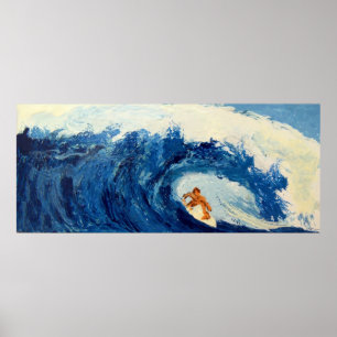 Póster Surfing Surfing Blue Wave Ocean Sea Poster Artwork