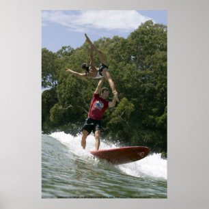 Póster Surfing tándem en Noosa 2009