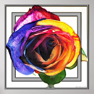 Póster Surfing the Rainbow Rosa