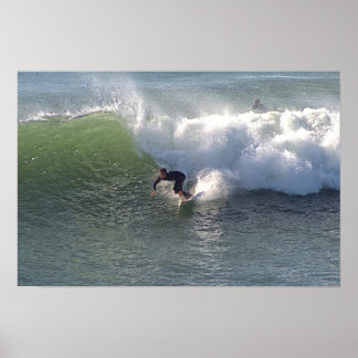 Póster Surfista Corriendo la Ola - Huntington Beach
