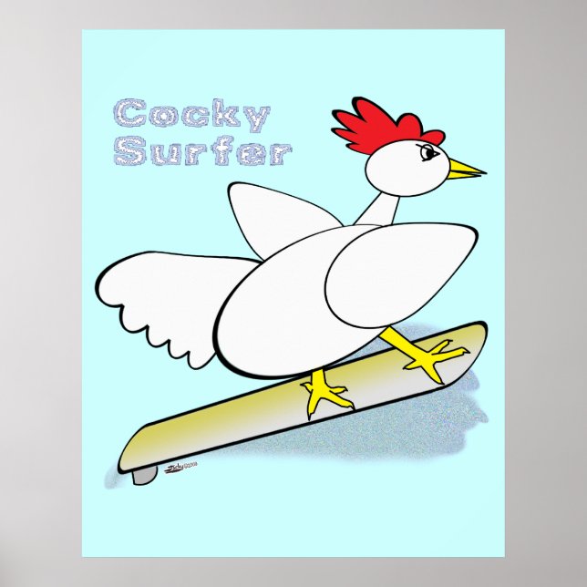 Póster Surfista de Cocky (Frente)