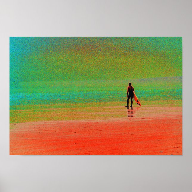 Póster Surfista de Cornwall (Frente)