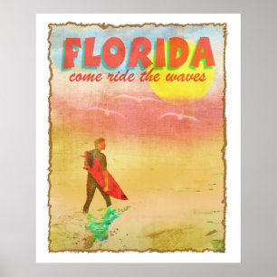 Póster Surfista de Florida
