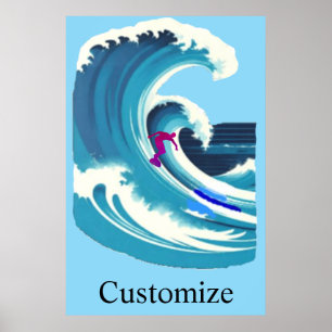 Póster Surfista de olas grandes Thunder_Cove