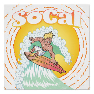 Póster Surfista de SoCal