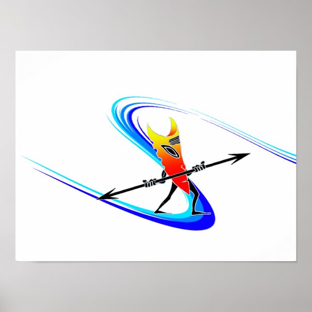 Póster Surfista de Tiki (Frente)