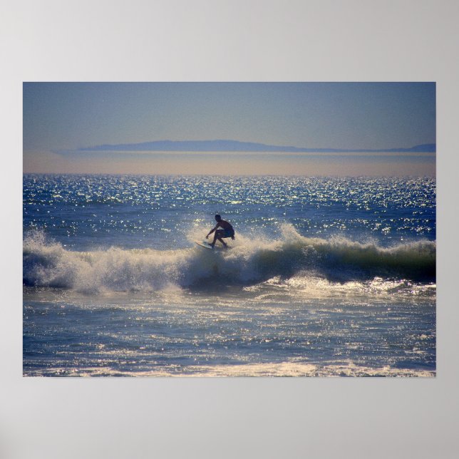 Póster Surfista en Huntington Beach, California (Frente)