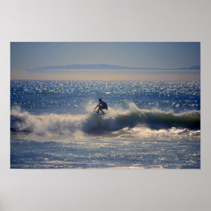 Póster Surfista en Huntington Beach, California