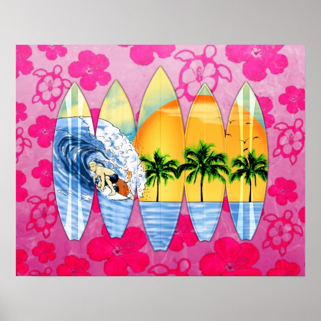 Póster Surfista Y Surf (Frente)