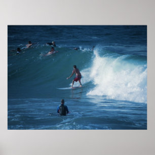 Póster Surfistas de carteles Bahía Arcoíris Australia