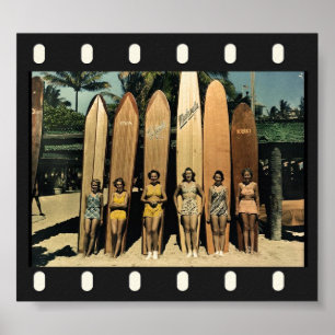 Póster Surfistas de época
