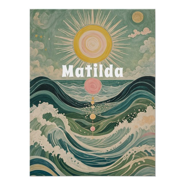 Póster Surge solar personalizado (Anverso)