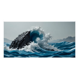 Póster Surge tormenta en papel