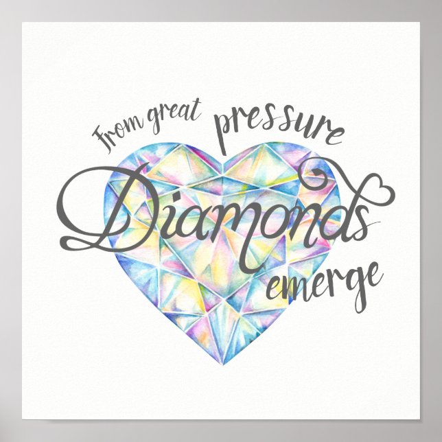 Póster Surgen de los diamantes de gran presión (Frente)