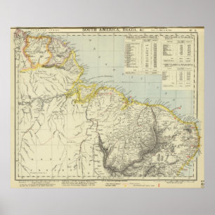 Póster Surinam and Brazil