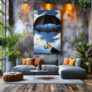 Póster Surreal Dreamscape Umbrella revela noche estrellad