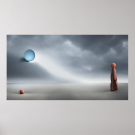 Póster Surreal formas geométricas modernas círculos del d