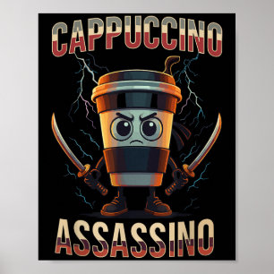Póster Surreal italiano Brainrot Cappucccino Ino Funny Me