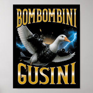 Póster Surreal italiano Brainrot Meme Bombombini Gusini F