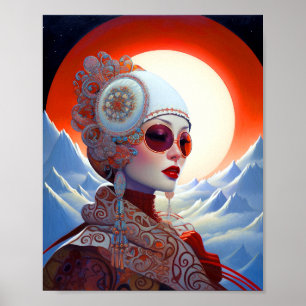Póster Surreal Lady Fantasy Art