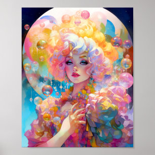 Póster Surreal Lady Fantasy Art