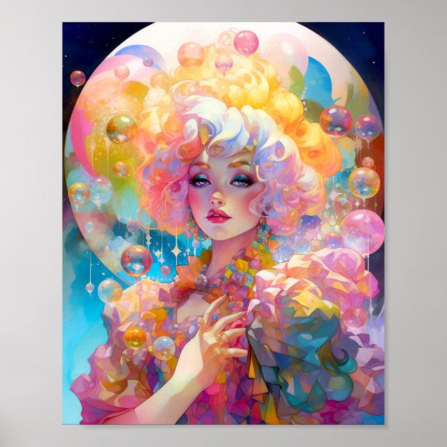 Póster Surreal Lady Fantasy Art (Frente)