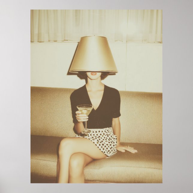 Póster Surreal Martini Mood Portrait (Frente)