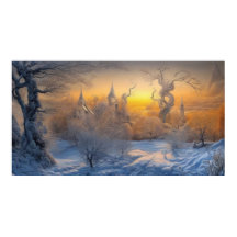 Surreal Moderno Abstracto invierno maravilla nieve