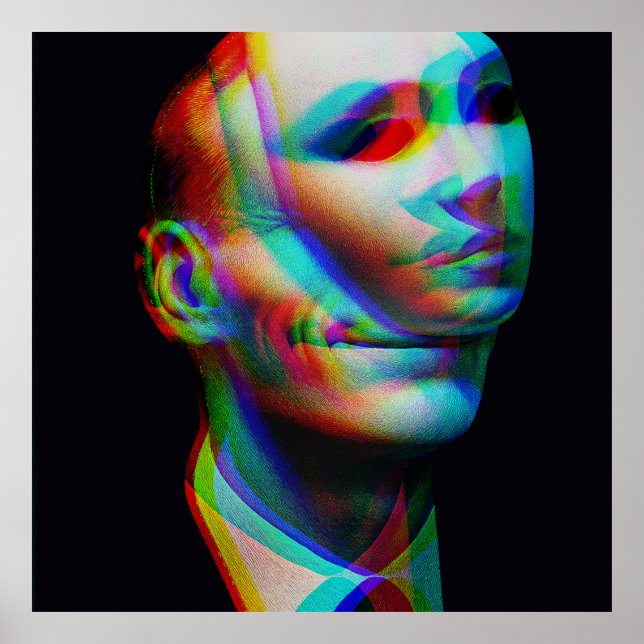 Póster Surreal Smiling Man (Matte Print) (Frente)