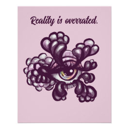 Póster Surreal Weirdcore Eye Artwork in Dreamy Pastel