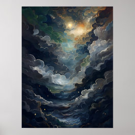 Póster Surrealismo celeste Poster vertical