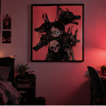 Surrealismo Oscuro Pesadillas - Rojo Gótico Abstra