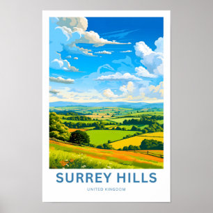 Póster Surrey Hills United Kingdom Travel Print