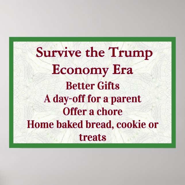 Póster Survive Trump Economy Better Gifts (Frente)