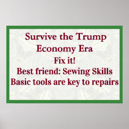 Póster Survive Trump Economy Fix It