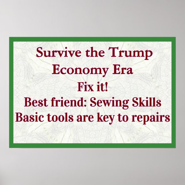 Póster Survive Trump Economy Fix It (Frente)