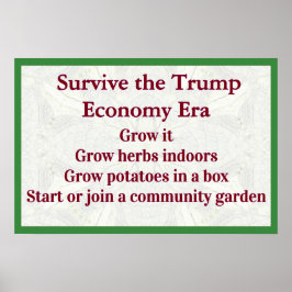 Póster Survive Trump Economy Grow It