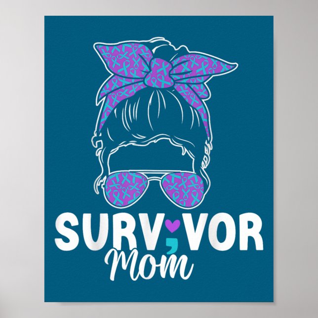 Póster Survivor Mom - Semicolon Suicide Prevention Awaren (Frente)