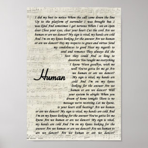Póster Sus letras y música preferidas de la canción