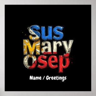 Póster Sus Mary Osep Personalizable del Orgullo Filipino