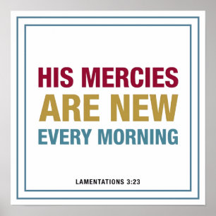 Póster Sus misericordias son nuevas cada mañana Negrita L