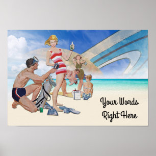 Póster Sus palabras sobre este Poster de playa interplane