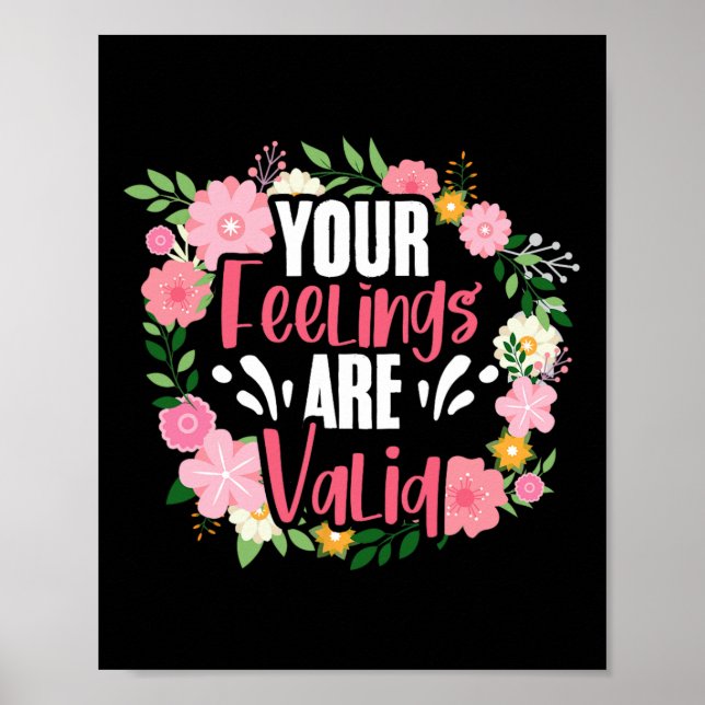 Póster Sus Sentimientos Son Personas De Salud Mental Váli (Frente)