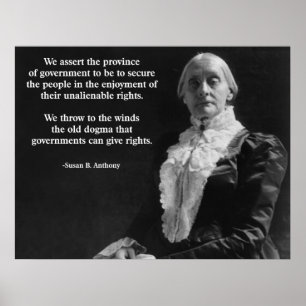 Póster Susan B. Anthony Quote