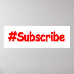 Póster "Suscribir" Diseño Cuto. ¡Hazte con una en Zazzle